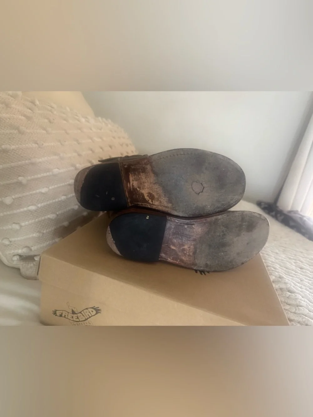 Freebird by Steven CROSBY MOTO BIKER BOOTS NIB Gray Brown - Picture 5 of 11